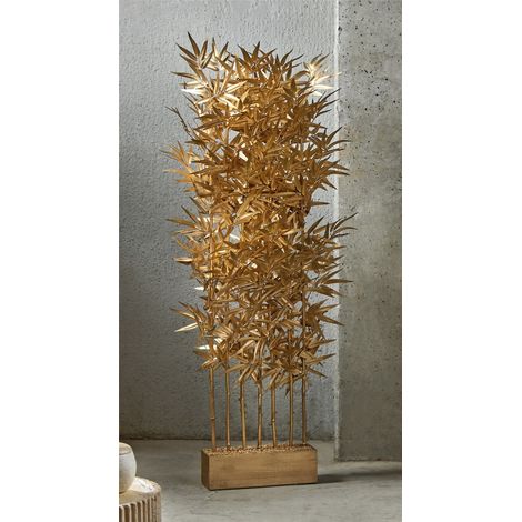 Séparateur en bambou 7 branches dorées 165 cm. 66 x 165 cm (1/3)