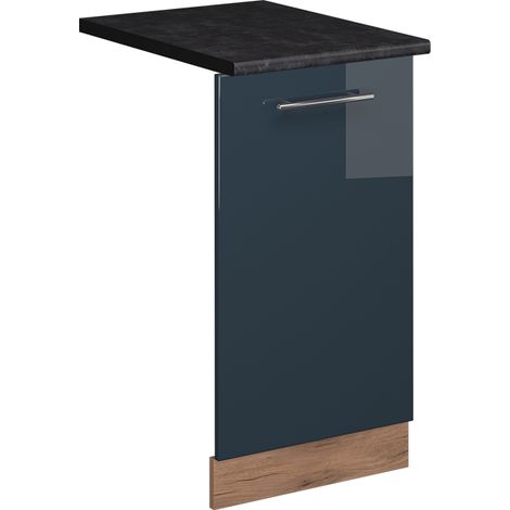 Panel frontal del lavavajillas Fame-Line, Azul oscuro alto brillo, 45 cm , ET Antracita, Vicco