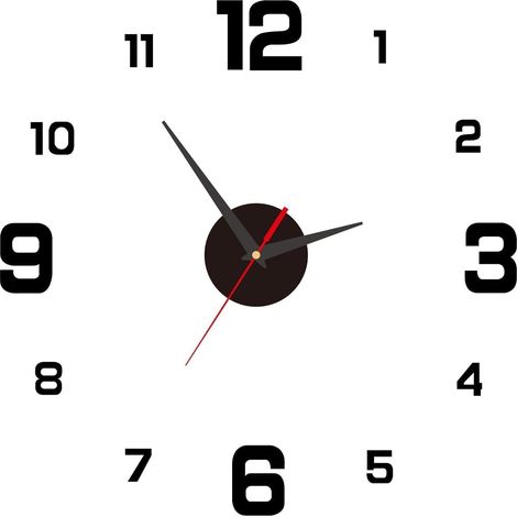 DIY-Wanduhr, 40 cm, moderne digitale Wanduhr mit geräuschlosem Uhrwerk, 3D-Acryl-Design, Wanddekoration für Wohnzimmer und Schlafzimmer (1/5)