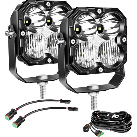 Lampe de travail, 30W, luminosité 5500K, 2x30W Combo DT Wire, 3000LM-a (1/2)