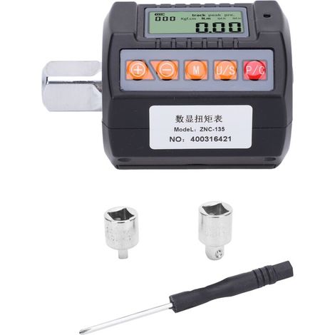 Adattatore per chiave dinamometrica con display digitale, intervallo 13,5-135 Nm, attacco da 1/2 pollice, 3/8 di pollice, 1/4 di pollice. (1/5)