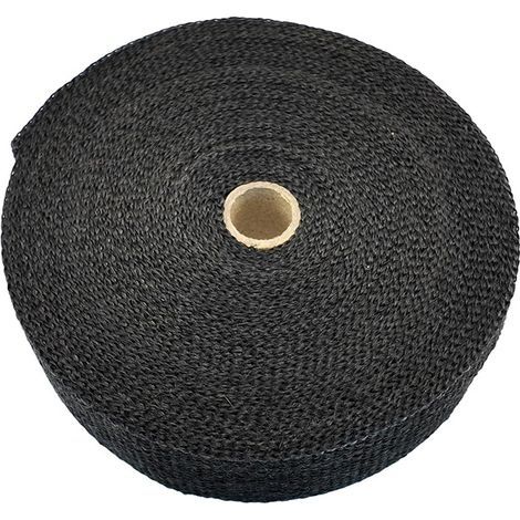 5m Noir Haute Isolation Thermique Tuyau D'échappement Wrap Bande Tissu pour Voiture Moto (1/5)
