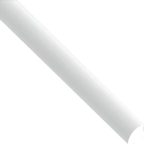PROFILO TONDO AUTOADESIVO PER ANGOLI mm 14x14X1 - mt 2,6 satinato bianco- 8 pezzi  - ARCANSAS