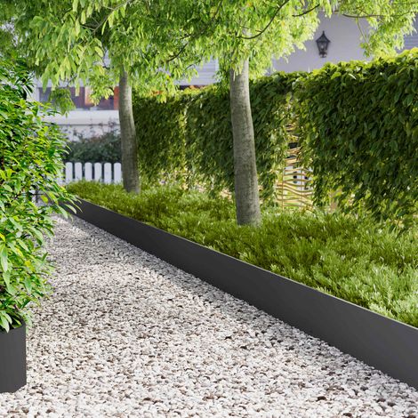 Teenpull – Raseneinfassung 10 pcs 103 x 30 cm Stahl Schwarz (1/5)