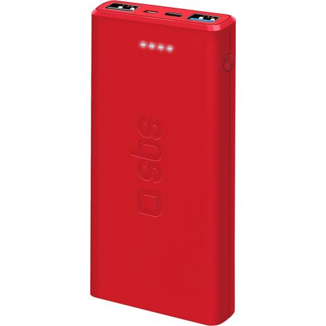 SBS Power Bank Ricarica Rapida Fino A 4 Volte Consecutive Rosse (1/5)