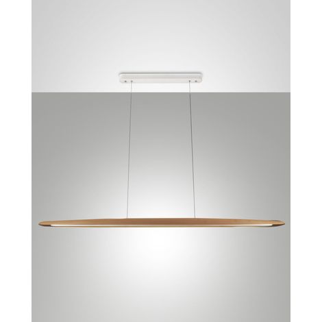 Lampada a Sospensione Ribot in Metallo e Legno Quercia, LED 26W 3000K, Flusso Luminoso 2945lm, Design Moderno ed Elegante per Interni IP20