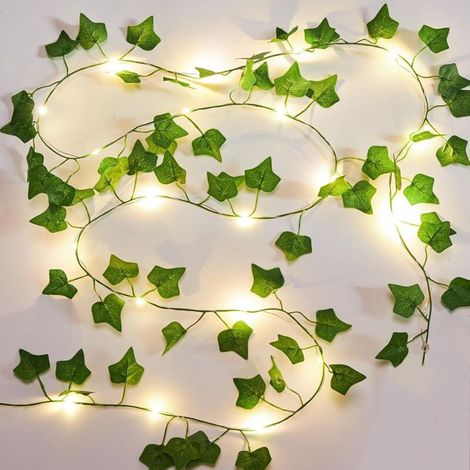 Guirlande lumineuse LED en lierre solaire - idéale pour la chambre, le jardin, les fêtes et la décoration murale - 100 mètres, 100 LED (1/5)