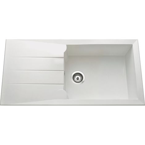 Evier ANCOSWING réversible à encastrer 1 grand cuve + 1 égouttoir - Anconetti - 1000x500 mm Blanc