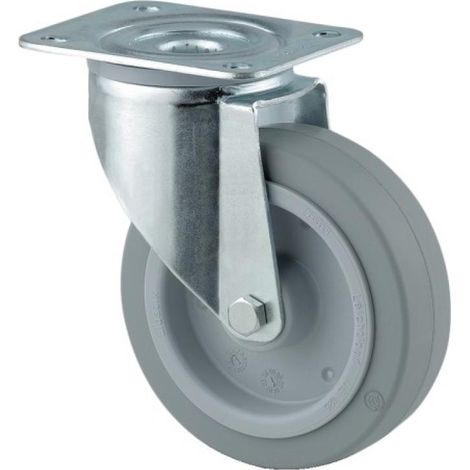 Roulette de manutention pivotante gris 3370 UFR 300 kg - 200 x 46 mm - TENTE