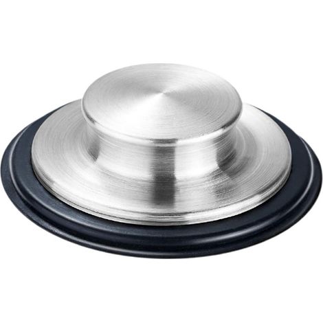 Lot de 2 bouchons d'évier de cuisine - Acier inoxydable, côté large 8,6 cm de diamètre (1/3)