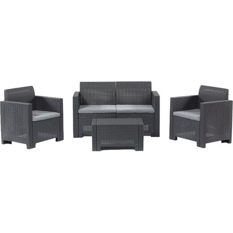 Set da giardino polipropilene marrone