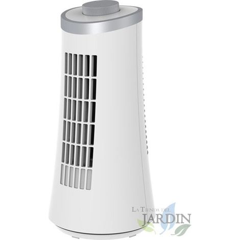 Ventilador Torre Oscilante Compacto 25 cm 15W - Ventilador compacto ideal para espacios pequeños