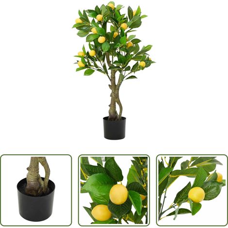 Plante artificielle - Citronnier artificiel 234 feuilles 90 cm vert (1/5)