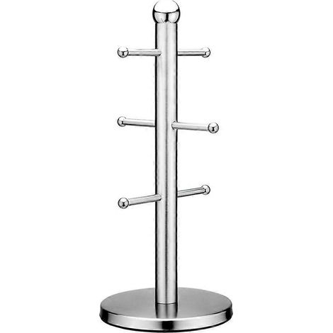 Tassenbaum mit 6 Haken, Halter für Teetassen, Organizer für Hausbar und Küche, Aufbewahrungsregal