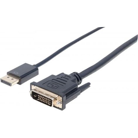 Manhattan Cavo DisplayPort 1.2a a DVI-D 24+1 Maschio 3m Nero (1/4)
