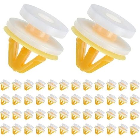 50 Pièces Attaches de Garniture, Clips de Panneau de Porte, Clips de Moulure Latérale, Attaches de Retenue de Garniture d'Aile de Roue, Fixations en Plastique pour Intérieur et Extérieur de Voiture (1/5)