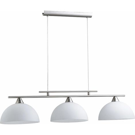 Lampadario a sospensione design da soffitto per salone, cucina 3 coppe in vetro (1/4)