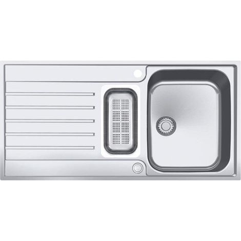 Franke Einbauspüle Argos G AGX 251 G Edelstahl, Druckknopfventil (1/3)