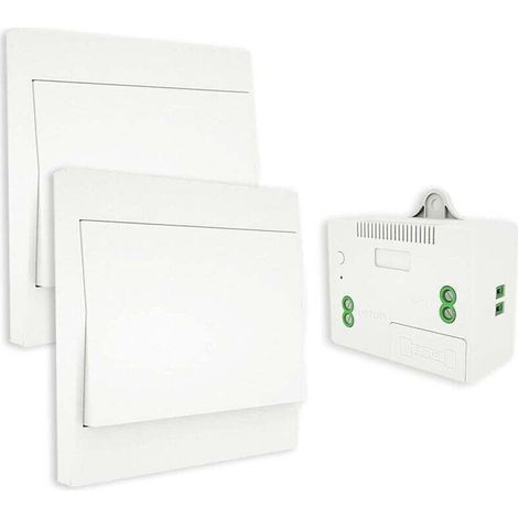 Interrupteur sans fil auto-alimenté – Télécommande murale étanche – Portée jusqu'à 100m – Installation sans câblage – Pour intérieur et extérieur (1/5)
