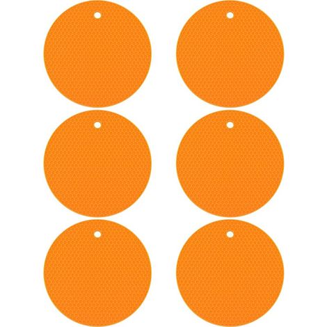 Dessous de verre en silicone pour boissons – antidérapants, antiadhésifs, restent en place, plateau profond – protègent les meubles et les tables (Orange) (1/5)
