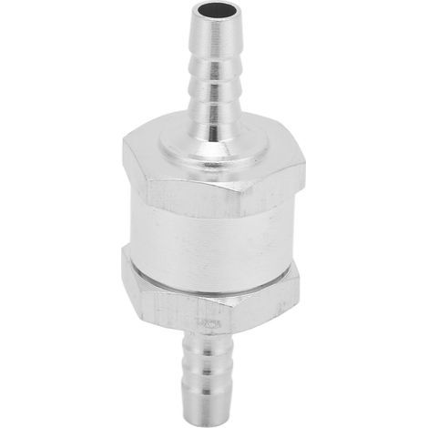 Non-return One Way Check Valve, Universal Aluminum Alloy for Fuel, Gasoline, Diesel, Water, 6mm/0.24in (1/5)