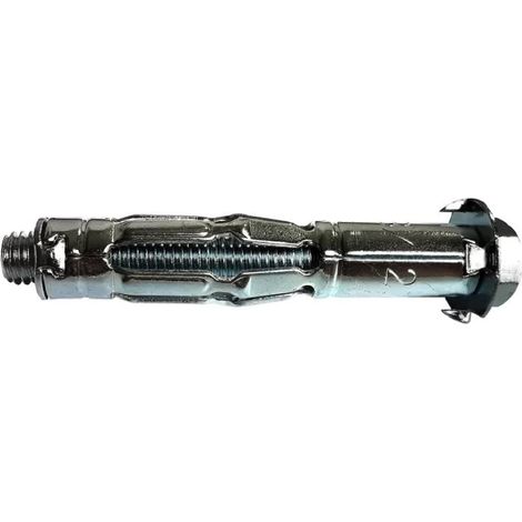 Cheville métallique pour placo HM 8x65 avec vis à tête hexagonale/Boîte de 50 563460, Gris (1/3)