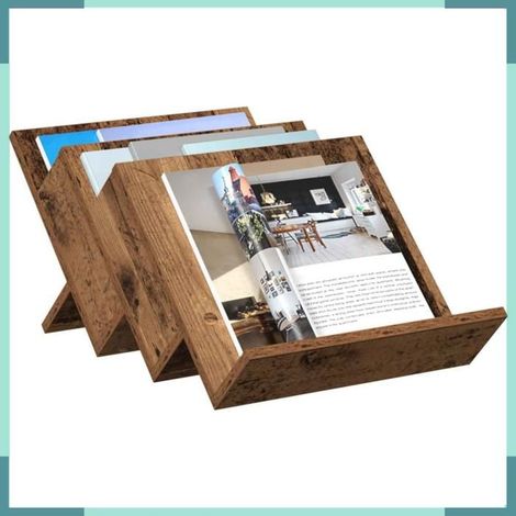 890878 étagère à magazines avec étagère Bois ancien 53 x 40 x 28,5 cm (1/5)