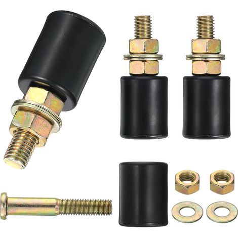 1.18" x 1.57" (LxH) Galets Guides Portail Coulissant, Galet Guide À Roulement Nylon, Roues Support Portail Coulissant Poulie, Porte Électrique, Noir (1/5)
