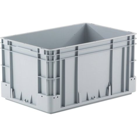 PROVOST - Bac gerbable en polypropylène gris - Norme Europe - 600 x 400 x 320 mm