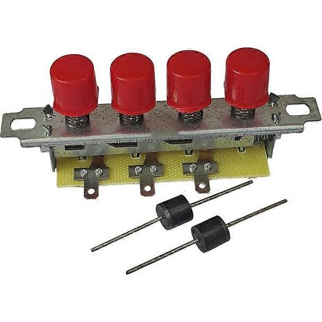 Interrupteur de style piano pour chauffage électrique avec panneau de commande à 4 boutons pour petit ventilateur de chauffage solaire ( ) (1/5)