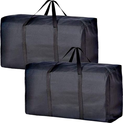 Sac De Rangement Pour Déménagement - 90 L - 31 X 18 X 10 Pouces - Fermeture Éclair Robuste - Poignées De Transport - Idéal Pour Vêtements Couvertures Oreillers - 2 Pièces (1/5)