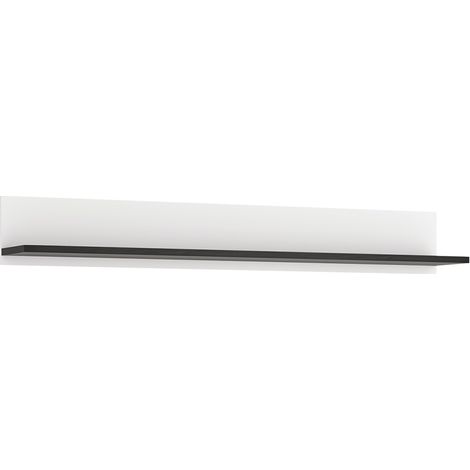 Wandboard 161cm in weiß mit Eiche schwarz, VISALIA-129 (1/5)