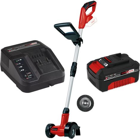 Einhell 18v Cordless Wire Brush Patio Cleaner Weed Moss + 4AH Battery Kit (1/5)