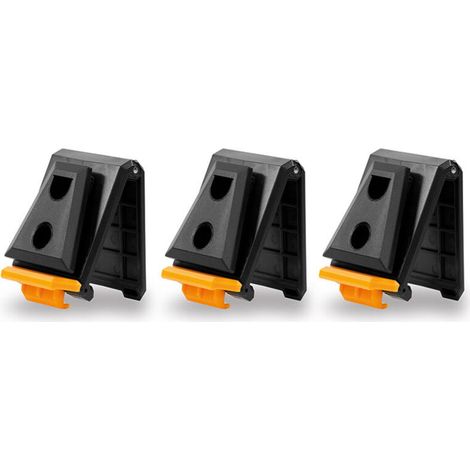 Toughbuilt – Jeu de 3 hubs cliptech™ – Fixation rapide sur ceinture porte-outils – Axes de pivot en acier – Pour chantiers humides
