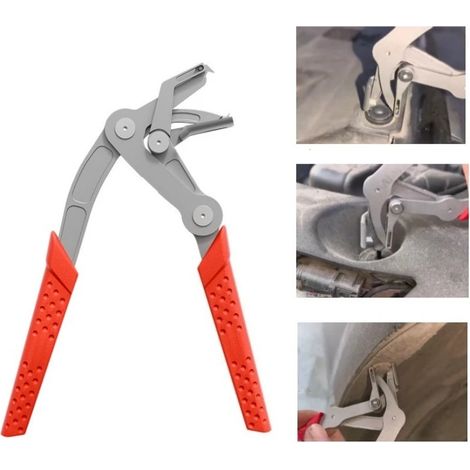 (B) Pince à clipser pour voiture, outil de retrait de fixations rondes en plastique et caoutchouc pour panneaux de porte intérieurs, châssis et coffre (1/5)