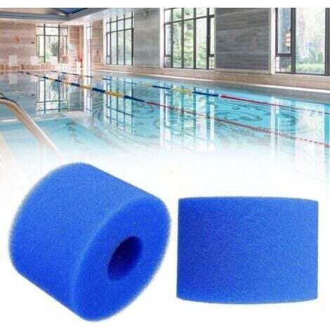 2pcs 108 x 40 x 73mm réutilisable piscine lavable filtre éponge bleue éponge de nettoyage colonne piscine filtre coton (1/5)