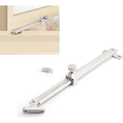 Compas de fenêtre à soufflet 335mm, loquet verrou de fenêtre en acier inoxydable, ajusteur de compas de fenêtre à soufflet heavy duty (1/5)