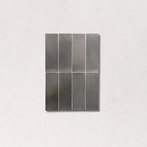 Carrelage Effet Zellige Gris Foncé MIYAKO Volcanic 5x15cm (1/3)