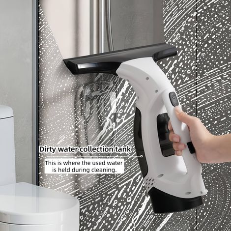 Le nettoyeur de vitres électrique sans fil offre une aspiration de 2000 Pa, une batterie de 2200 mAh et un réservoir d'eau de 200 ml, idéal pour nettoyer les fenêtres, les miroirs et les surfaces vitr (1/5)