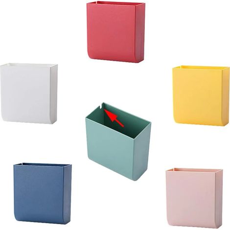 Set da 6 supporti da parete in ABS con scatola portaoggetti, ganci, base di ricarica per telefono e supporto per telecomando. (1/5)