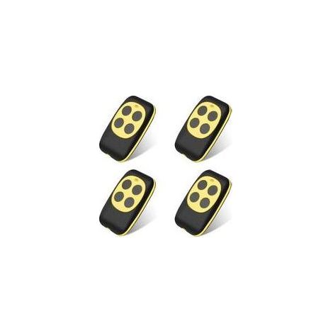 Télécommande universelle pour portail, télécommande sans fil universelle pour porte de garage, télécommande à code tournant à 4 boutons pour porte de garage et voiture (lot de 4) - Crezuo (1/4)