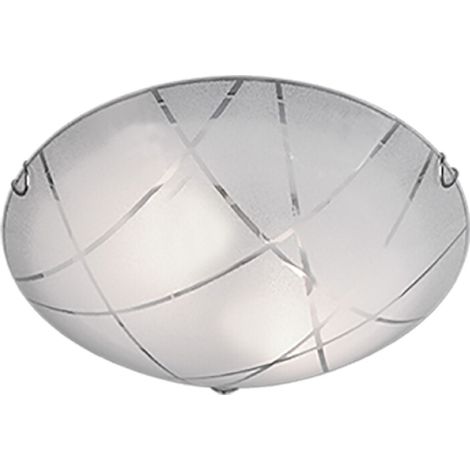 PLAFONIERA SANDRINA GRANIGLIA RIGHE TRASP. D.40- 1,0 pz
