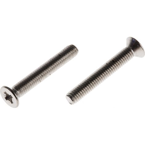 Vis à métaux RS PRO M3 à tête Fraisée Pozidriv en Acier Inoxydable, 20mm ( Prix pour Boîte de 100 )