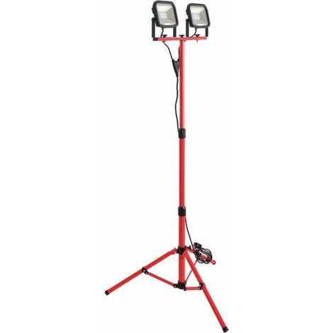 Projecteur LED de chantier extra plat double sur pied Luceco 2x10W