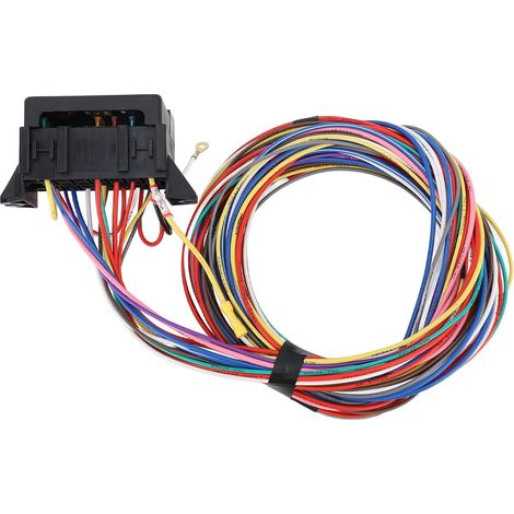 Kit de Faisceau de Câbles à 12 Circuits Très Fiable, équipé D'un Fusible pour Rat Rods Hot Rods (1/5)