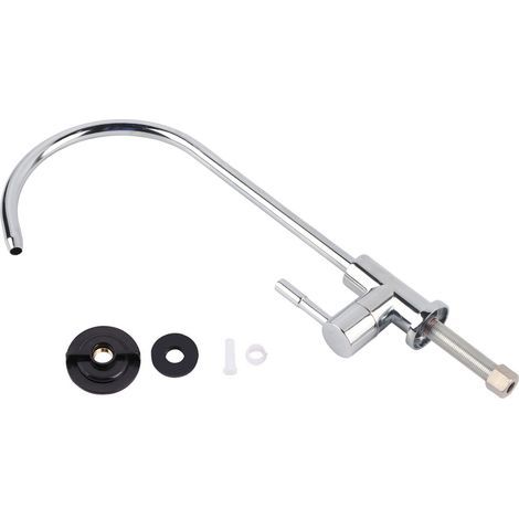 Robinet d'évier de cuisine mitigeur 360° – Acier inoxydable – Finition chrome – Compatible systèmes filtration eau – Hauteur 32cm (1/5)