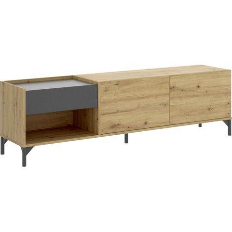 Mueble de TV bajo Nordic / Grafito 49x164x40 cm - LUND (1/5)