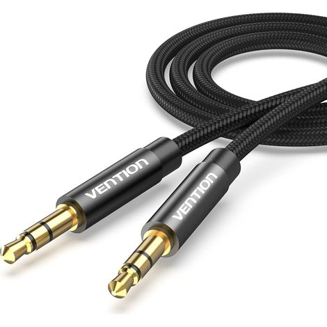 Câble Jack Audio Câble Auxiliaire 3.5mm Mâle vers Mâle Nylon Tressé Jack Stéréo Câble Aux Voiture pour Autoradios, Haut-parleurs, écouteurs, MP3 (0,5m) (1/5)