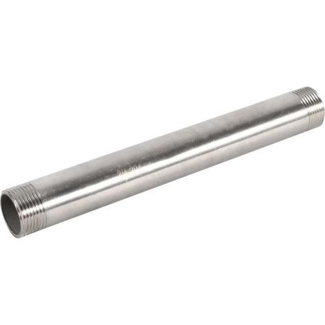 Nippli – Raccordi per tubi in acciaio inox SS304 200 mm BSP 1/4", 1/2", 3/4", 1" filettatura maschio x filettatura maschio (1 pezzo) (Dimensioni: 3/4" BSP) 3/4" BSP (1/5)