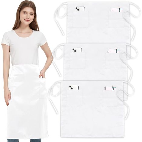 3 Pièces Tablier de Taille Imperméable avec 3 Poches Femme et Homme (1/5)